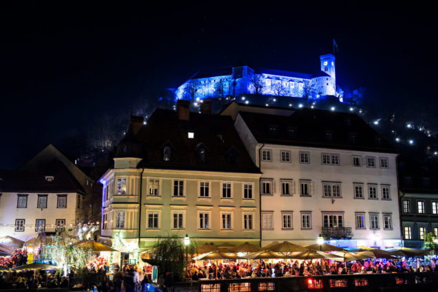 Ljubljana Christmas Market, known as the Ljubljana Festive Fair in the capital city of Slovenia