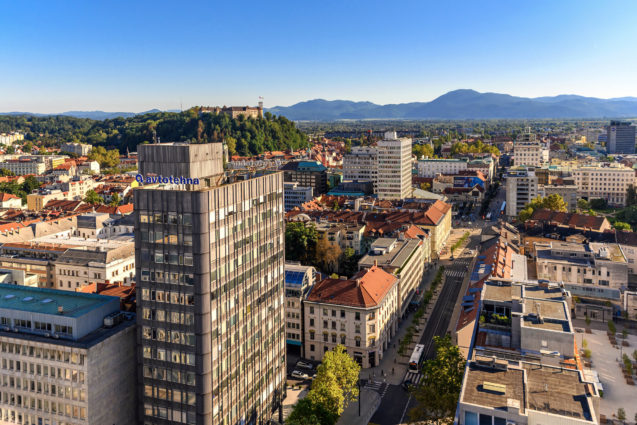 Ljubljana, the capital city of Slovenia in summer
