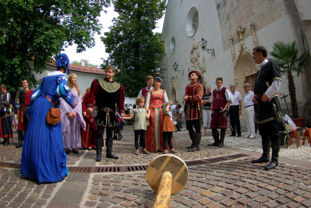 The Path of Venus, an opening event of a Medieval Day in Radovljica, Slovenia
