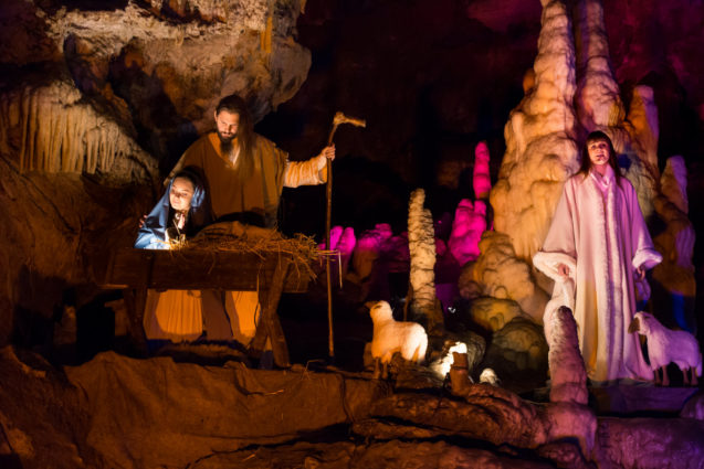 Living Nativity Scenes inside Postojna Cave in Slovenia