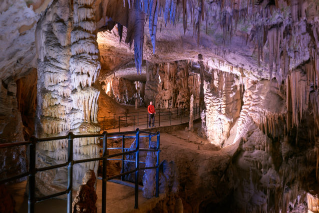 Underground world of Postojna Cave in Slovenia