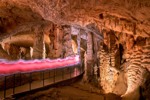 An underground world inside Postojna Cave in Slovenia