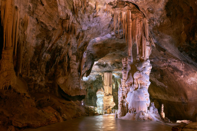 Underground world in the Postojna Cave in Slovenia