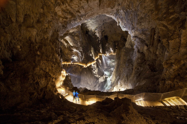 Underground world in Skocjan Caves in Slovenia