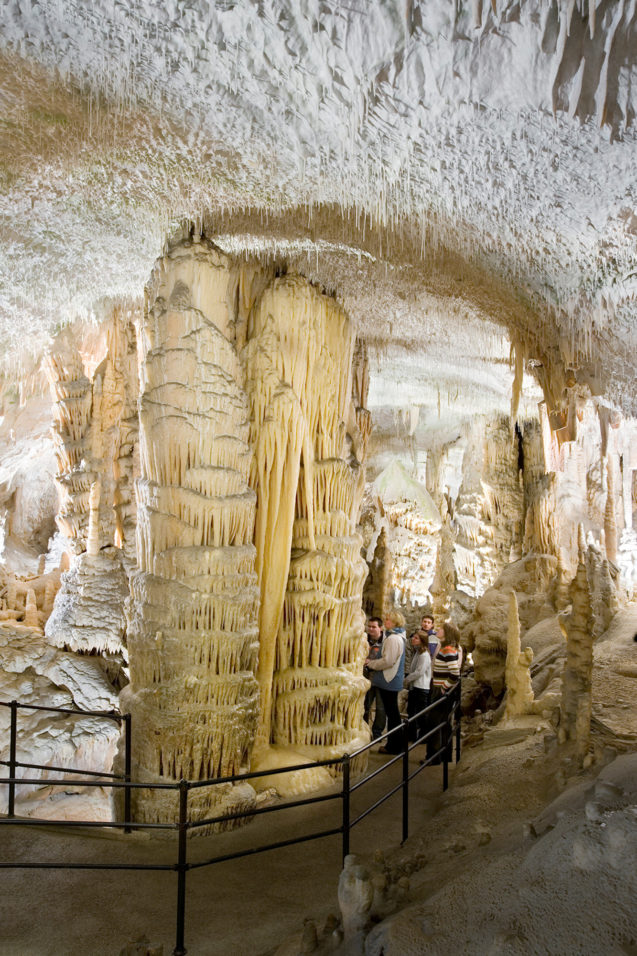 White Hall inside Postojna Cave in Slovenia