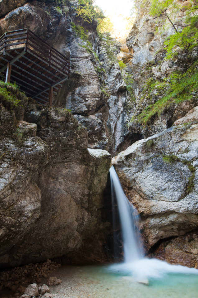 Mlinarica troughs in Trenta Valley in Slovenia