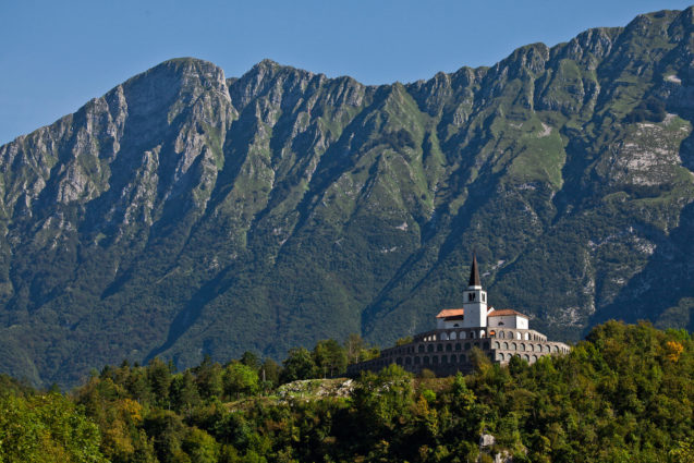 Exterior of Ossuary Of Italian Soldiers in Kobarid, Slovenia