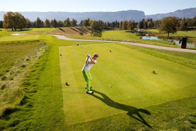 A male golfer at Royal Bled Golf course in Slovenia