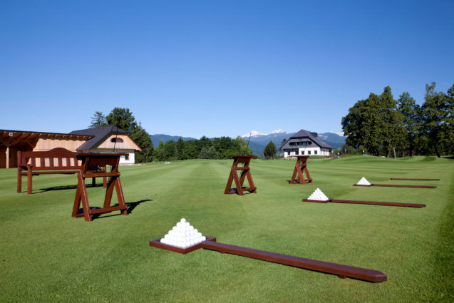 Practising area at Royal Bled Golf course in Slovenia