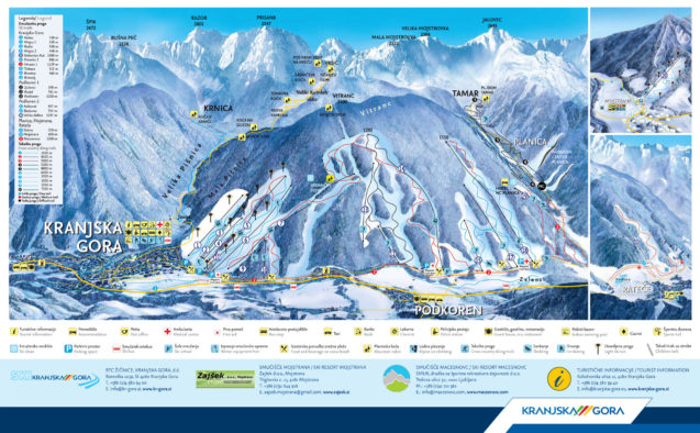 Kranjska Gora Ski Resort Piste Map