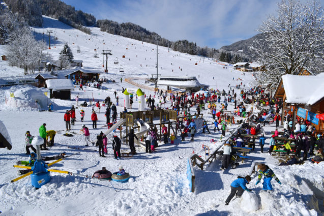 View of the slopes of Kranjska Gora Ski Resort