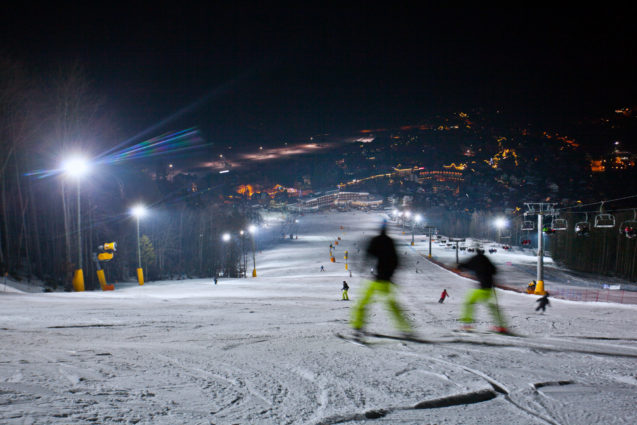 Night skiing at at Kranjska Gora Ski Resort