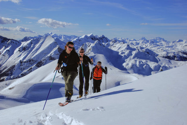 Ski touring in Slovenian Alps