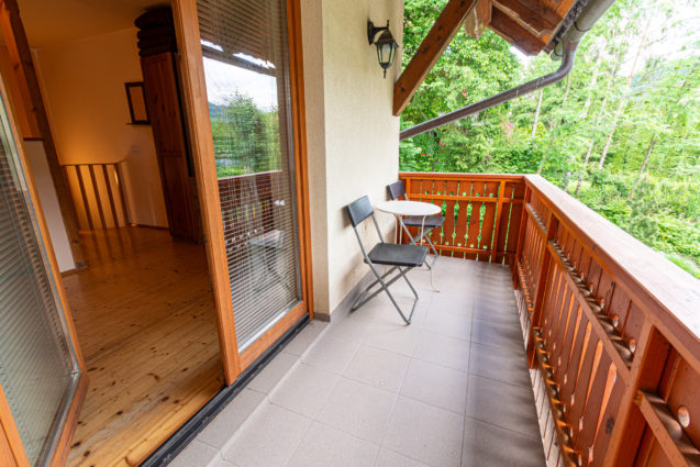 Balcony in Duplex Apartment with Balcony at Apartments Valant Bled in Slovenia