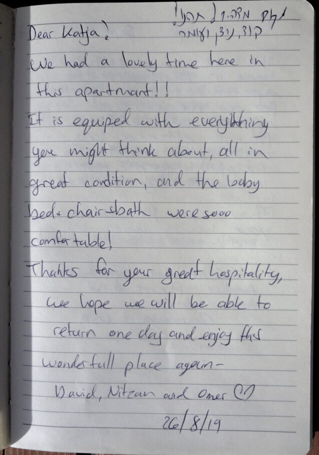 Page 11 with handwritten notes from the guestbook in Spacious Apartment With 2 Balconies at Apartments Fine Stay Bled