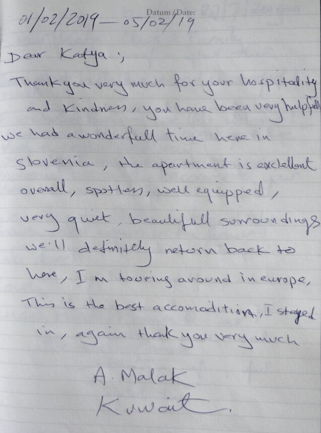 A note from a couple from Kuwait who stayed in Modern Apartment With Balcony And Terrace at Apartments Fine Stay in February 2019