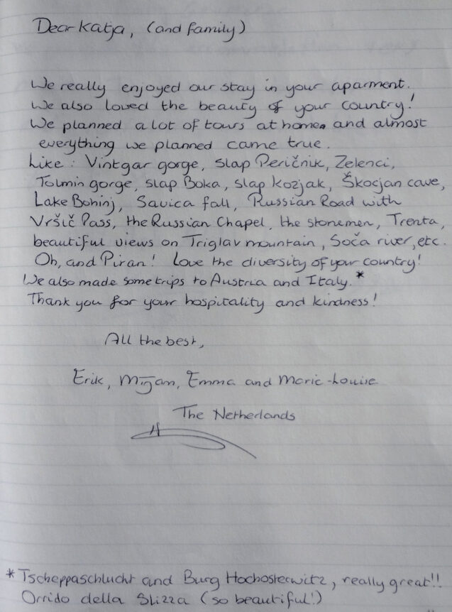 A note from a family from the Netherlands who stayed in Modern Apartment With Balcony And Terrace at Apartments Fine Stay in August 2019