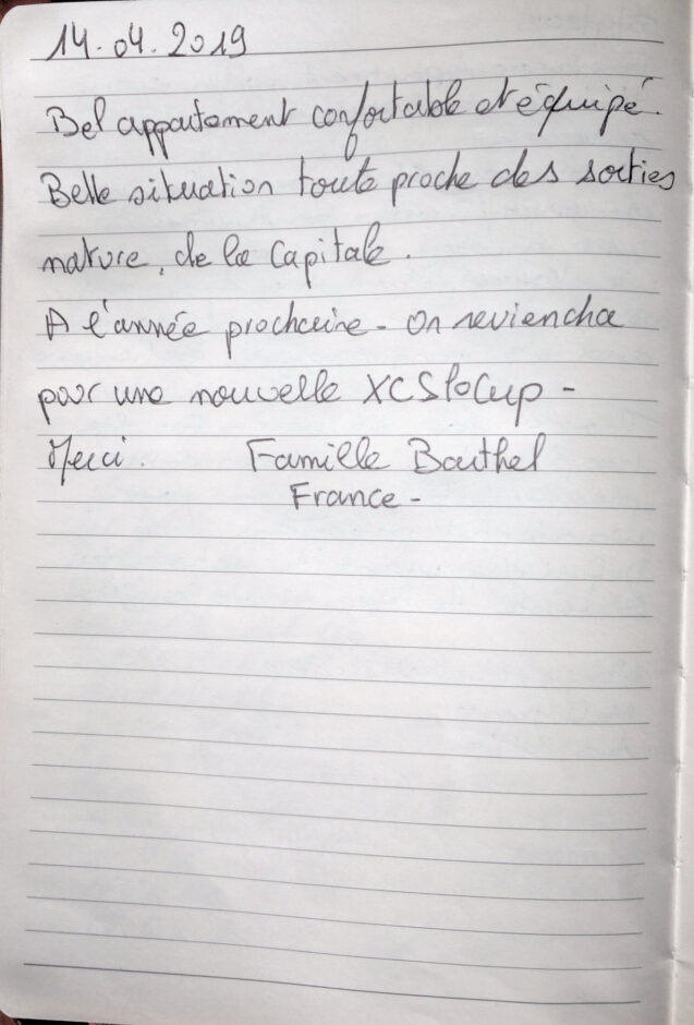 Page 7 with handwritten notes from the guestbook in Superior Apartment With 3 Balconies at Apartments Fine Stay