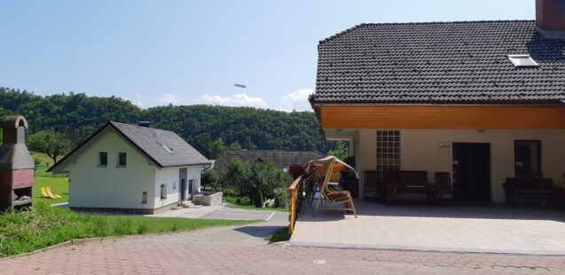 Goodyear Blimp over accommodation Fine Stay Apartments in Slovenia