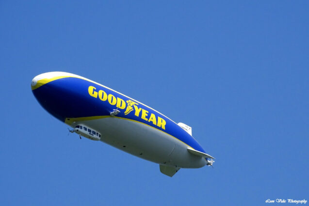 Goodyear Blimp airship over Slovenia