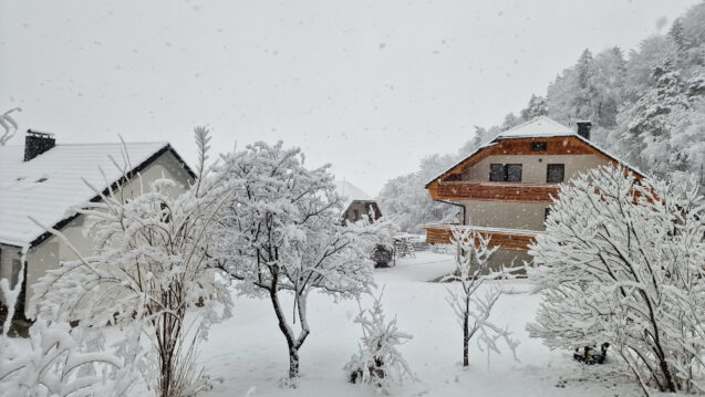Accommodation Apartments Fine Stay in Slovenia full of snow in winter 